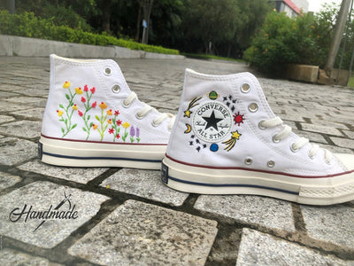 Space Wildflower Converse Embroidery