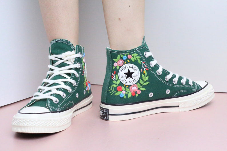 Dandelion Wreath Converse Embroidery