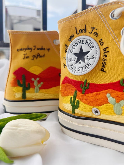 Desert Cactus Converse Embroidery