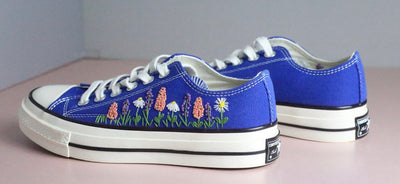 Wildflower Heart Converse Embroidery