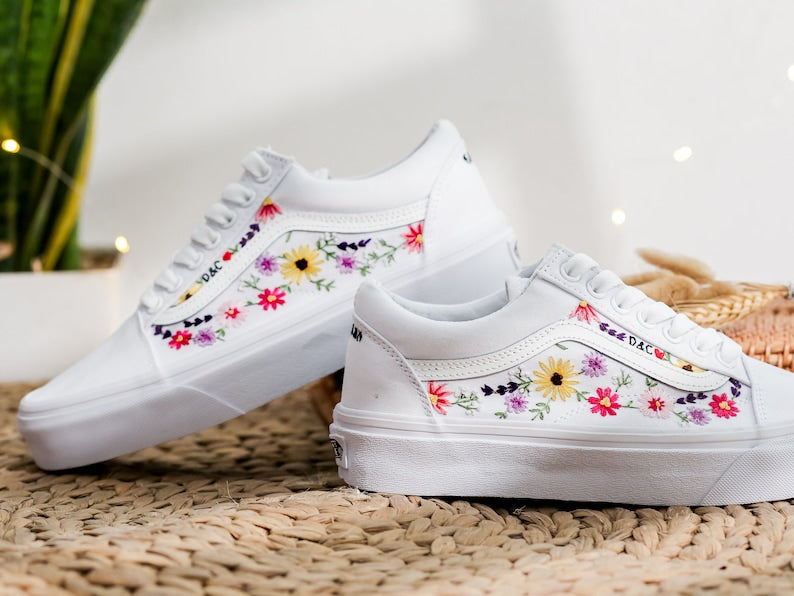 Daisy Meadow Converse Embroidery