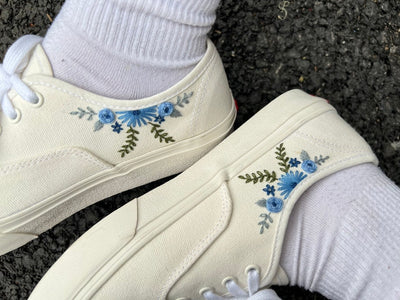 Forget Me Not Wedding Converse Embroidery