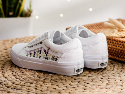 Lavender Wedding Converse Embroidery