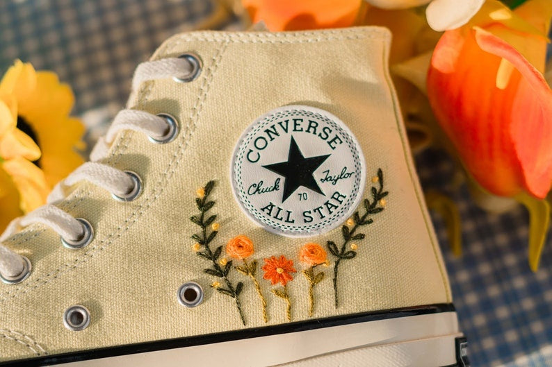 Witch Hat Pumpkin Converse Embroidery