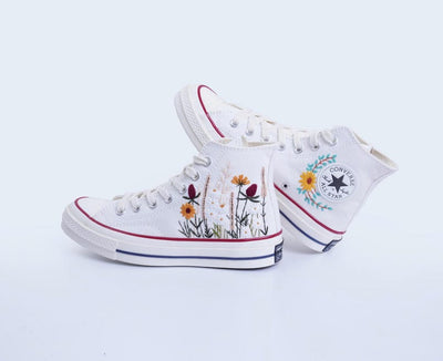 Wildflower Garden Converse Embroidery