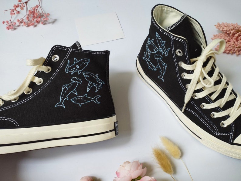 Shark Converse Embroidery