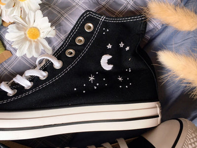 Constellation and Moon Converse Embroidery