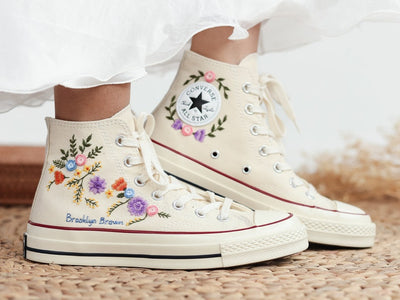 Wildflower Garden Converse Embroidery