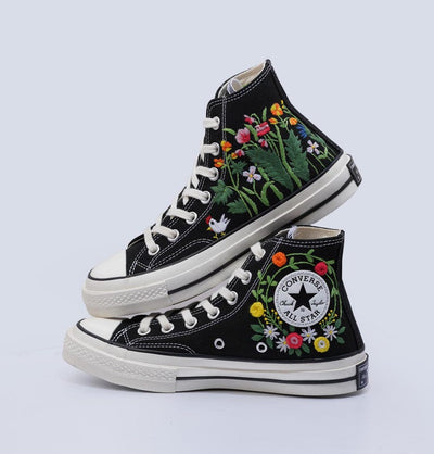 Wildflower Garden Converse Embroidery
