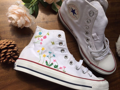 Wildflower Garden Converse Embroidery
