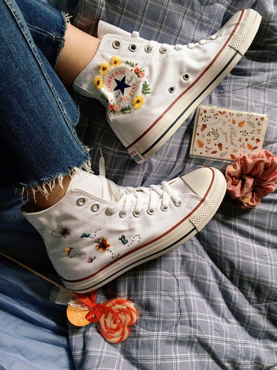 Butterfly Converse Embroidery