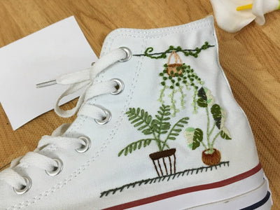 Indoor Plants Converse Embroidery
