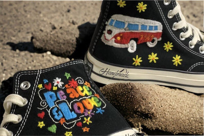Peace Love Van Converse Embroidery