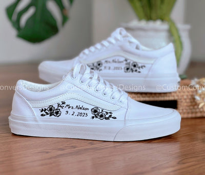 Embroidered Vans Personalize Your Name And Wedding Date