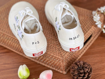 White Rose Wedding Converse Embroidery