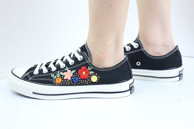 Wildflower Bouquet Converse Embroidery