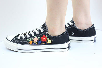 Wildflower Bouquet Converse Embroidery