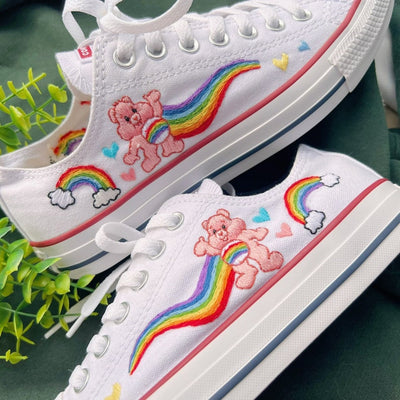 Rainbow Teddy Bear Converse Embroidery