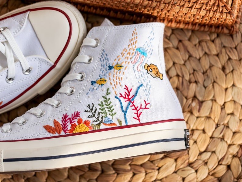 Underwater World Converse Embroidery