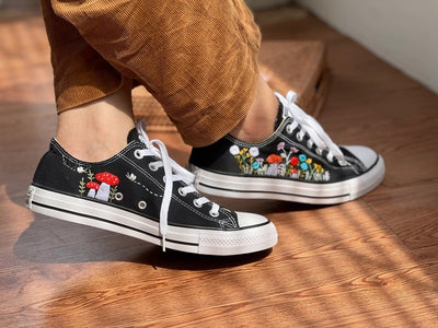 Mushroom Garden Converse Embroidery