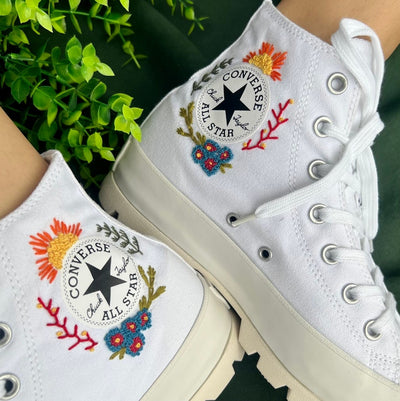 Ocean Coral Converse Embroidery