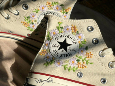 Daisy Wreath Converse Embroidery