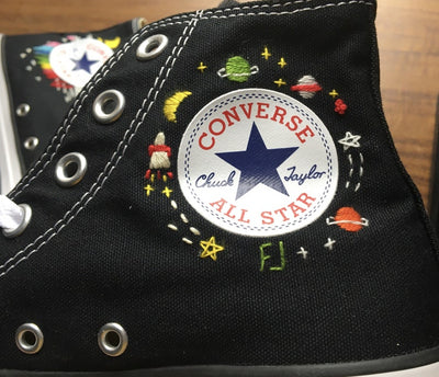 Astronaut & Saturn Converse Embroidery