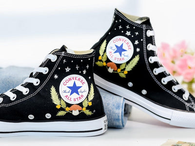 Mushrooms Embroidered Converse Shoes