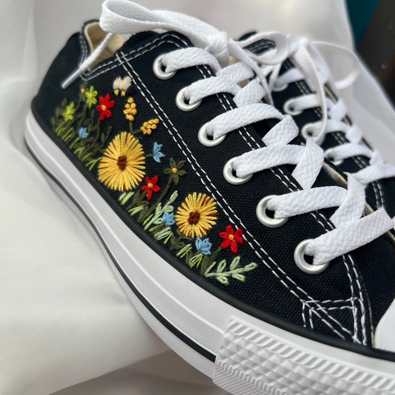 Daisy Meadow Converse Embroidery