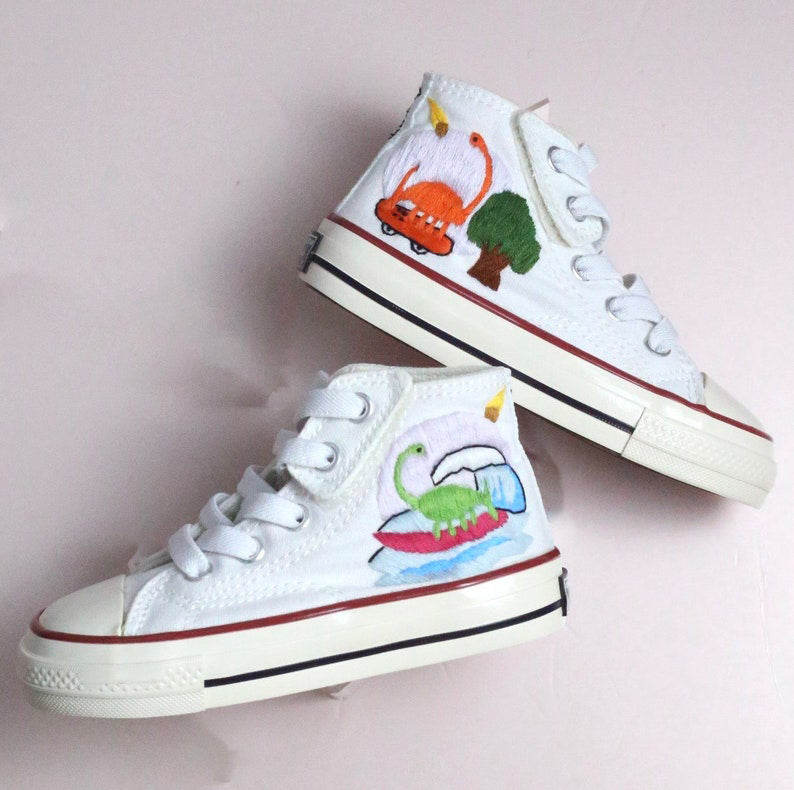 Dinosaur Playtime Converse Embroidery