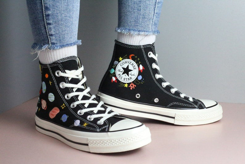 Space Planets Converse Embroidery