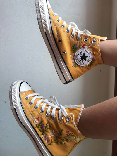 Daisy and Wildflower Converse Embroidery