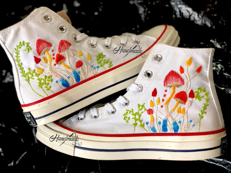 Mushroom Embroidered Shoes