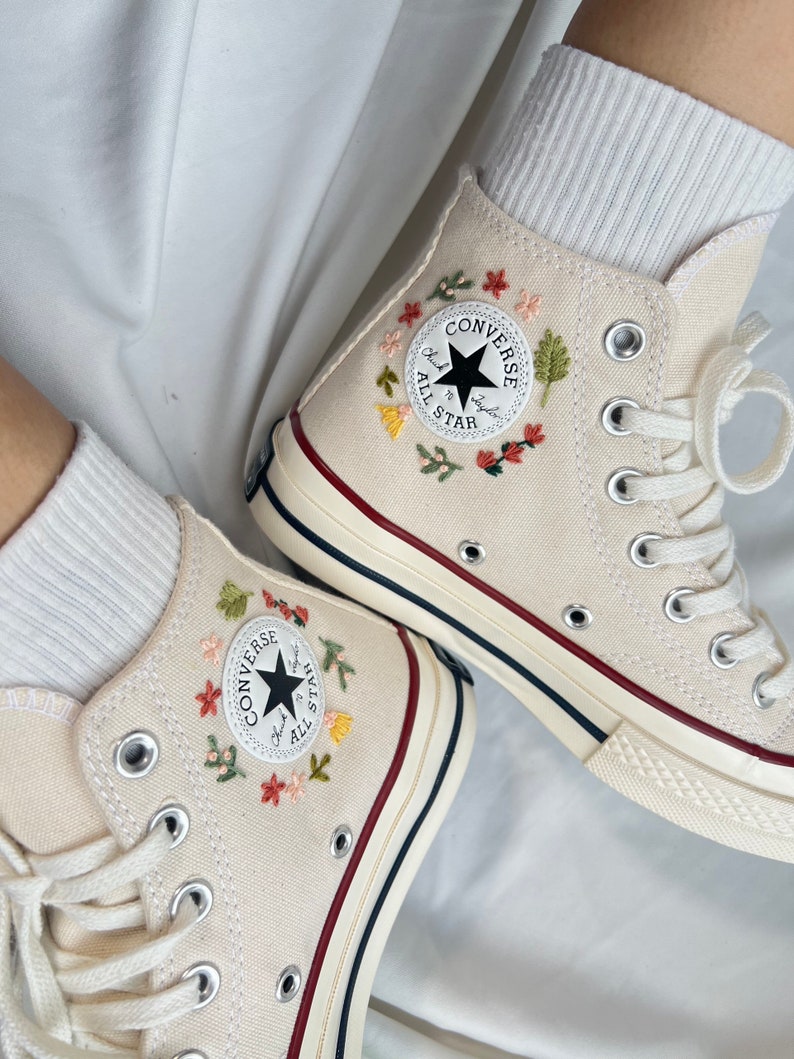 Stitch and Sunflowers Converse Embroidery