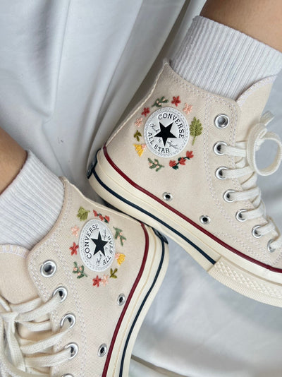 Stitch and Sunflowers Converse Embroidery