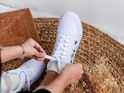 Blue Rose Fox Converse Embroidery