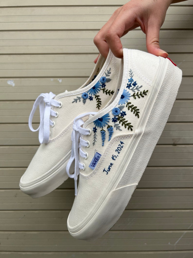 Forget Me Not Wedding Converse Embroidery