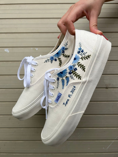 Forget Me Not Wedding Converse Embroidery
