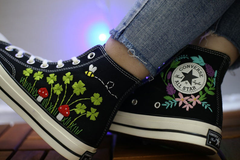 Frog Clover Converse Embroidery