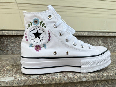 Ladybugs and Flowers Converse Embroidery