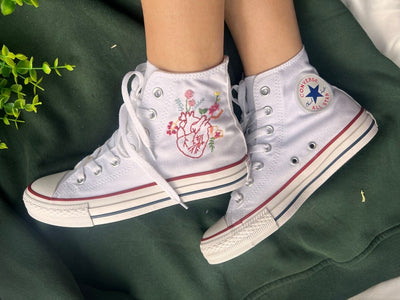 Hands and Flowers Converse Embroidery