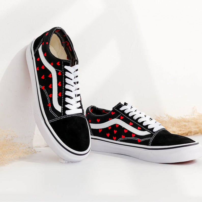 Heart Embroidered Vans