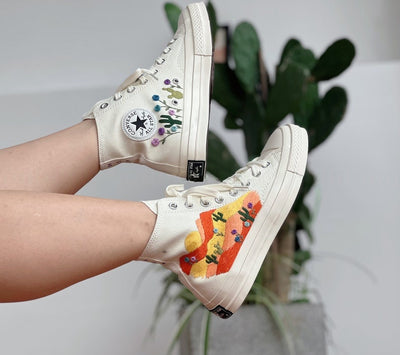 Cactus and Desert Converse Embroidery