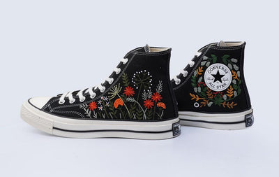 Wildflower Wreath Converse Embroidery