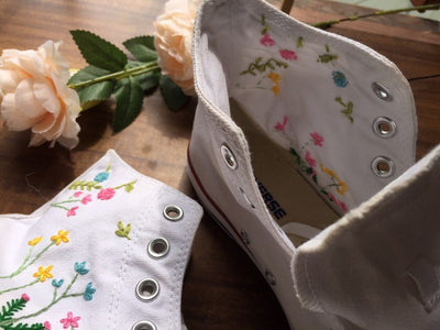 Wildflower Garden Converse Embroidery