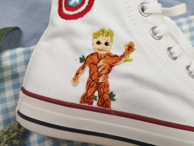 Groot & Infinity Gauntlet Converse Embroidery