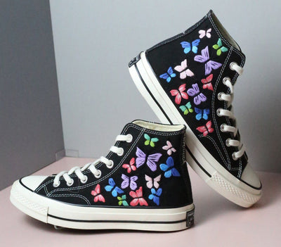 Butterfly Garden Converse Embroidery