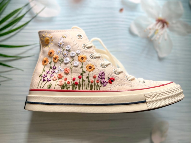 Cardinal Flower Converse Embroidery