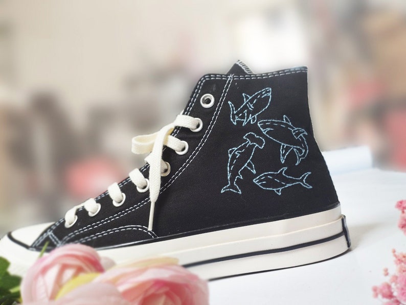 Shark Converse Embroidery