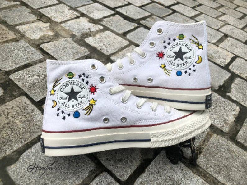 Space Wildflower Converse Embroidery